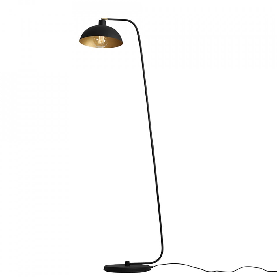 Lampadar negru/auriu din metal 165 cm Espace Aldex