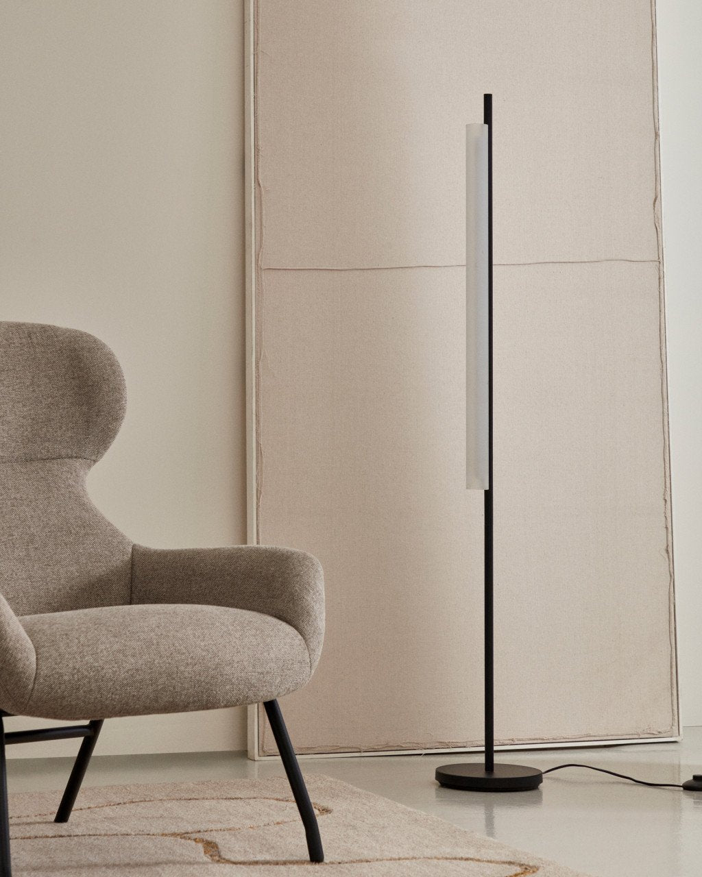 Lampadar negru din metal 150 cm Vauxall Kave Home