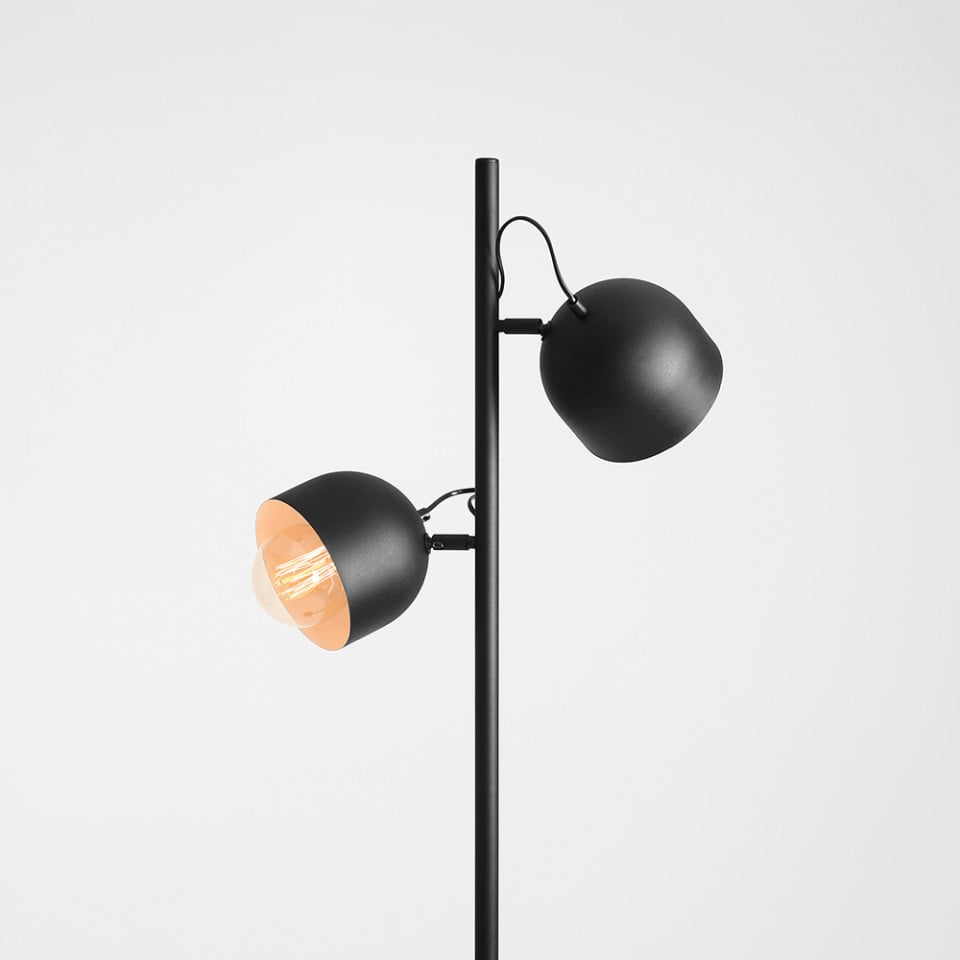 Lampadar negru din metal cu 2 becuri 161 cm Beryl Aldex
