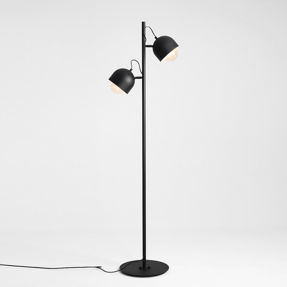 Lampadar negru din metal cu 2 becuri 161 cm Beryl Aldex