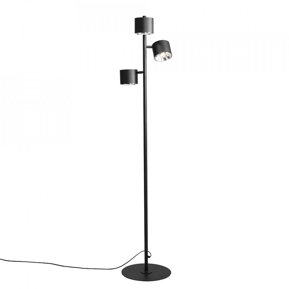 Lampadar negru din metal cu 3 becuri 165 cm Bot Aldex