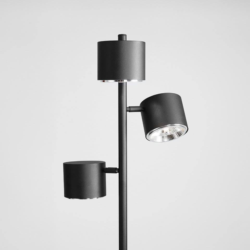 Lampadar negru din metal cu 3 becuri 165 cm Bot Aldex