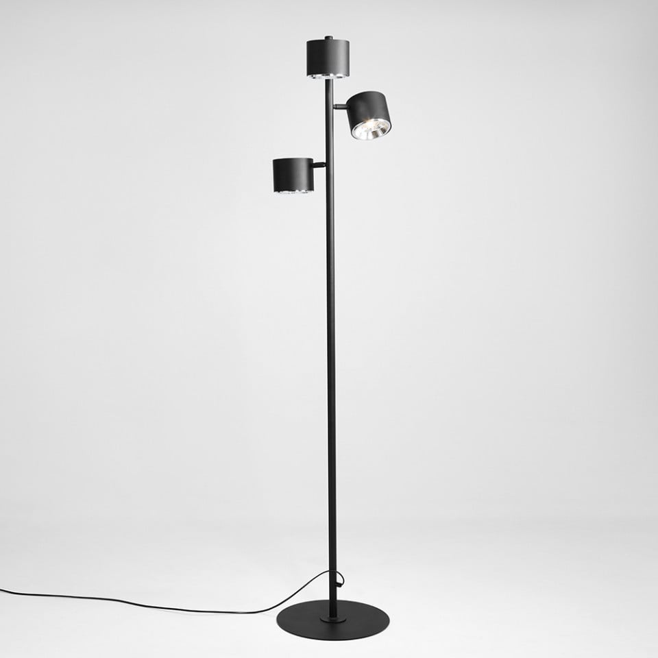 Lampadar negru din metal cu 3 becuri 165 cm Bot Aldex