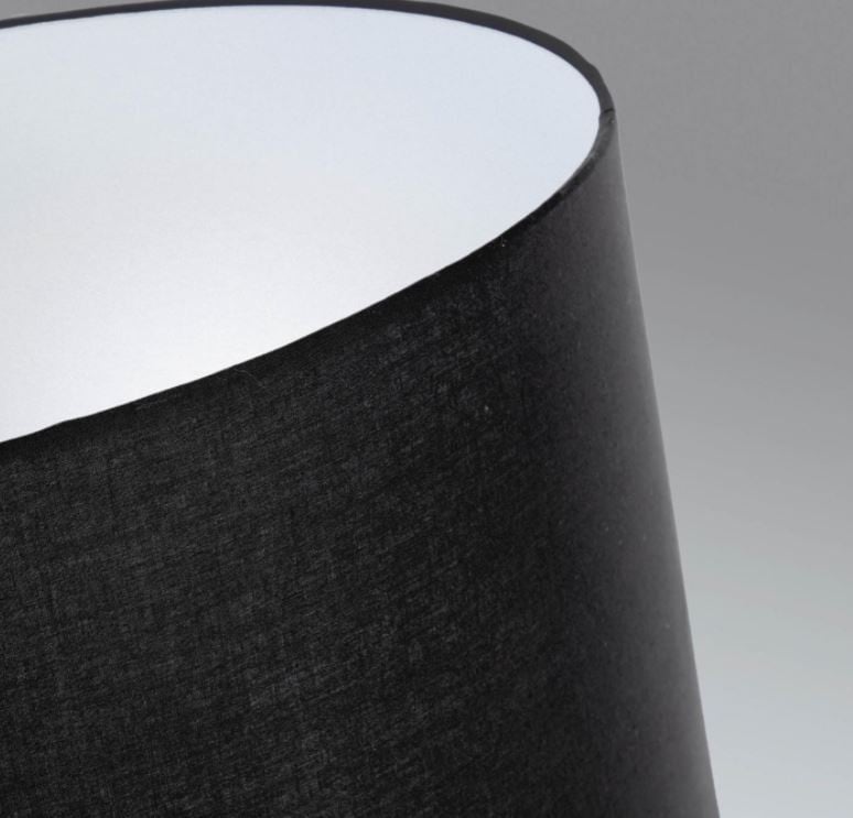 Lampadar negru din textil 160 cm Ikia Kave Home