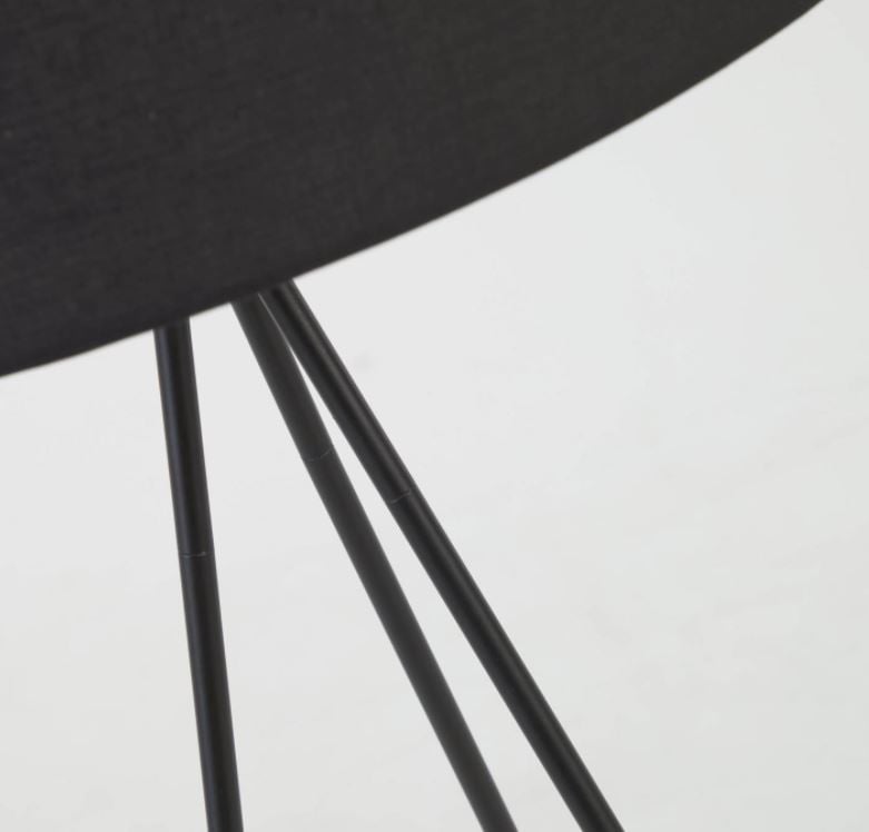 Lampadar negru din textil 160 cm Ikia Kave Home