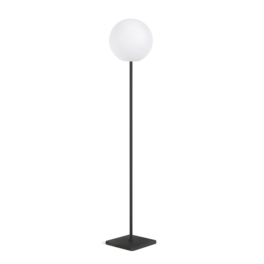 Lampadar portabil alb/negru din metal 120 cm Dinesh Kave Home