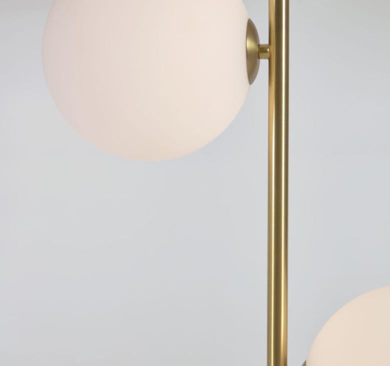 Lampadar verde/auriu din marmura cu 2 becuri 161 cm Lonela Kave Home