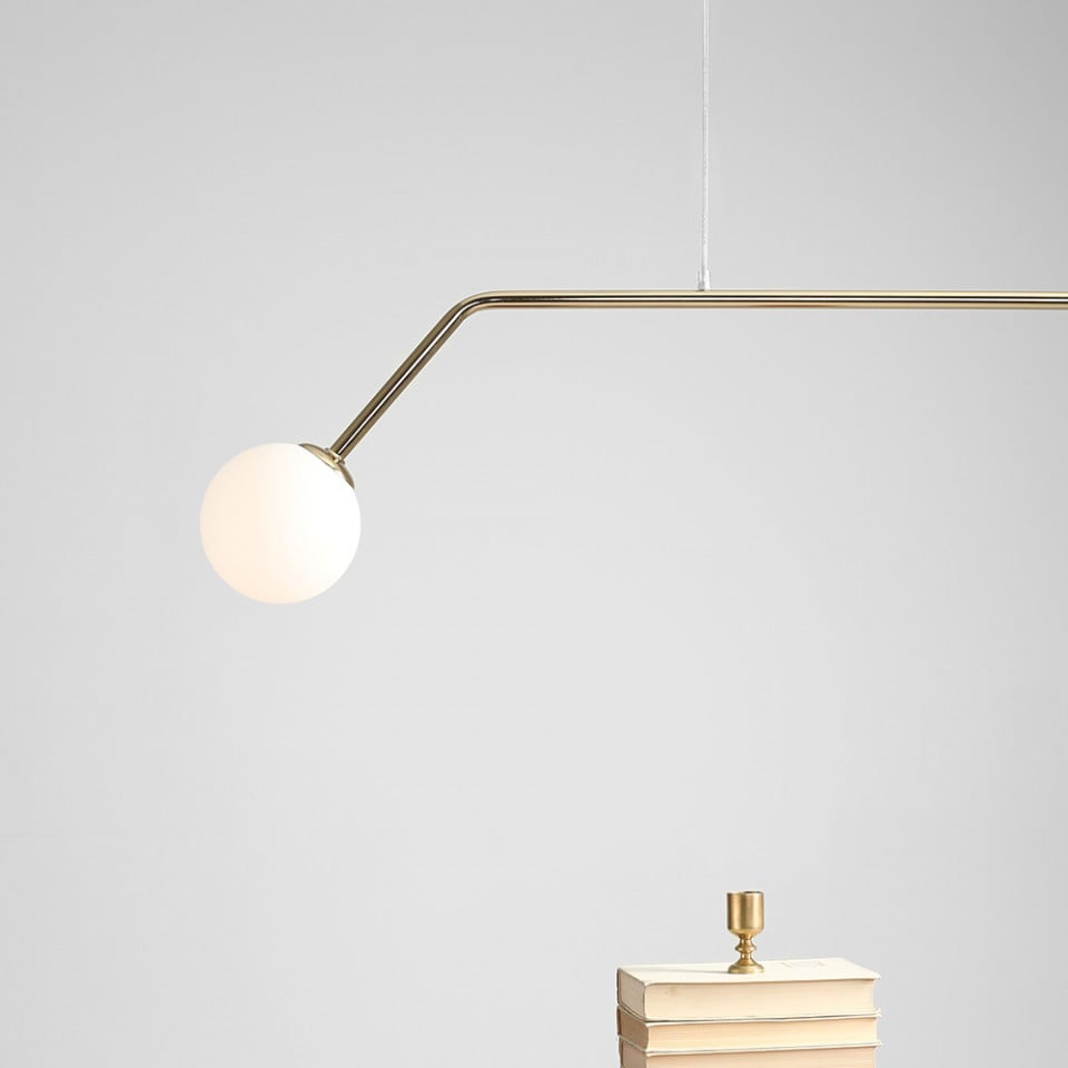 Lustra aurie/alba din metal cu 2 becuri Pure Aldex