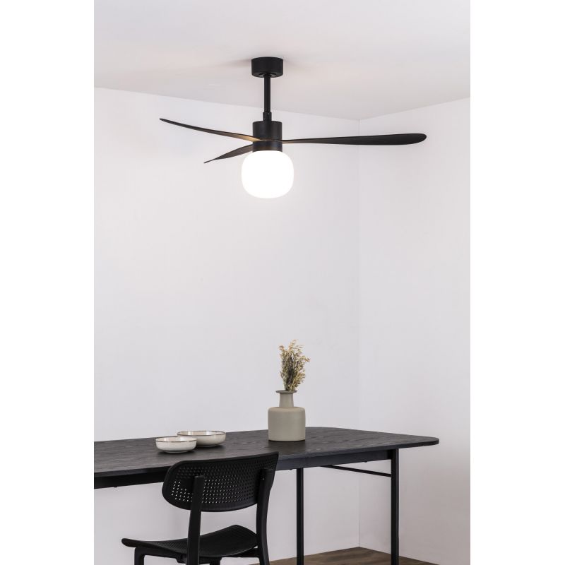 Lustra cu Ventilator si telecomanda AMELIA L BALL LED negru