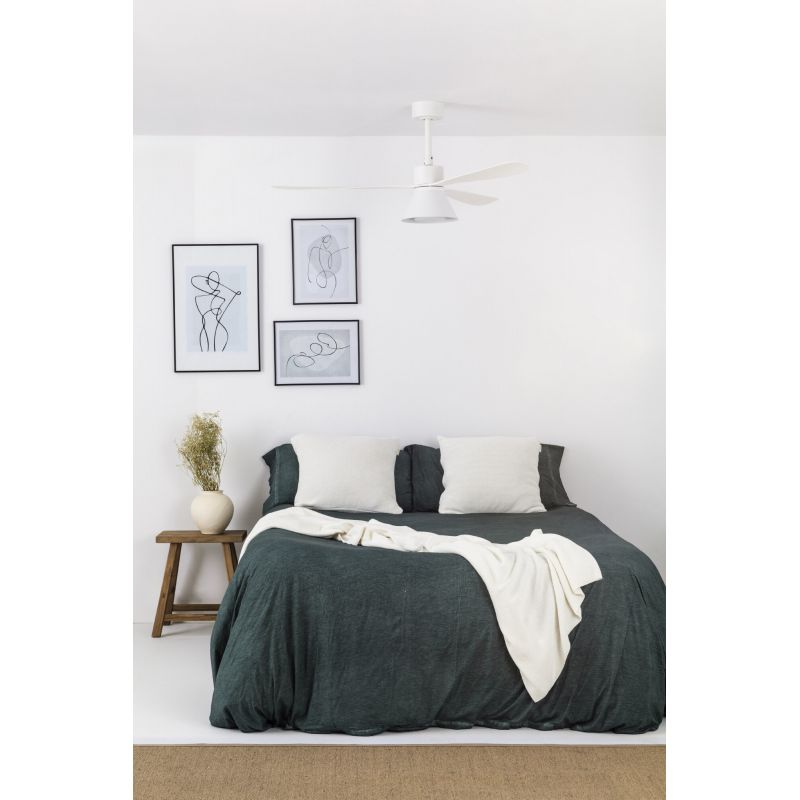 Lustra cu Ventilator si telecomanda AMELIA L CONE LED alb