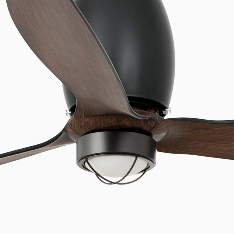 Lustra cu Ventilator si telecomanda ETERFAN M LED negru mat/nuc