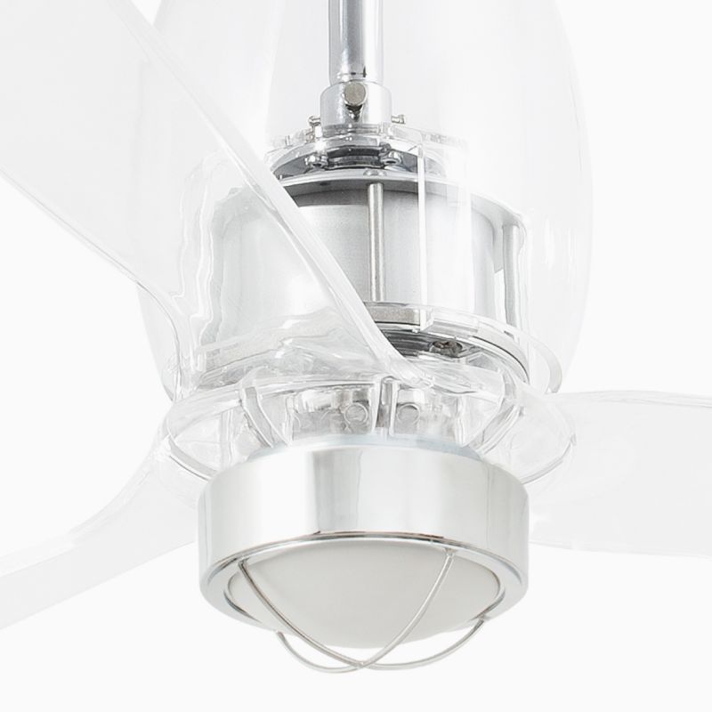 Lustra cu Ventilator si telecomanda ETERFAN M LED transparent