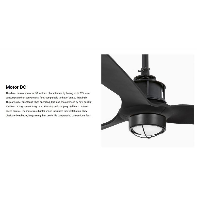 Lustra cu Ventilator si telecomanda JUST FAN M LED negru mat
