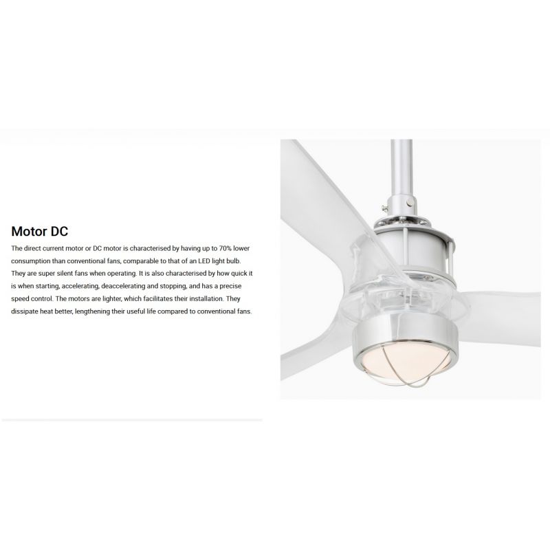 Lustra cu Ventilator si telecomanda JUST FAN M transparent