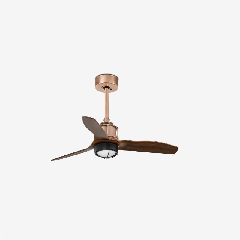 Lustra cu Ventilator si telecomanda JUST FAN XS LED cupru/maro
