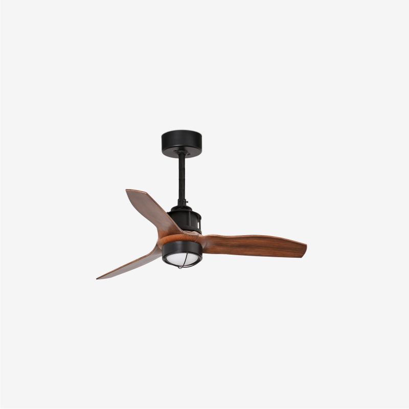 Lustra cu Ventilator si telecomanda JUST FAN XS LED negru/maro
