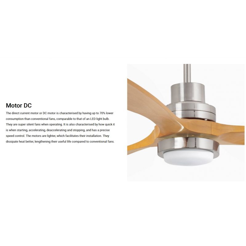 Lustra cu Ventilator si telecomanda LANTAU L LED DC nickel/pin