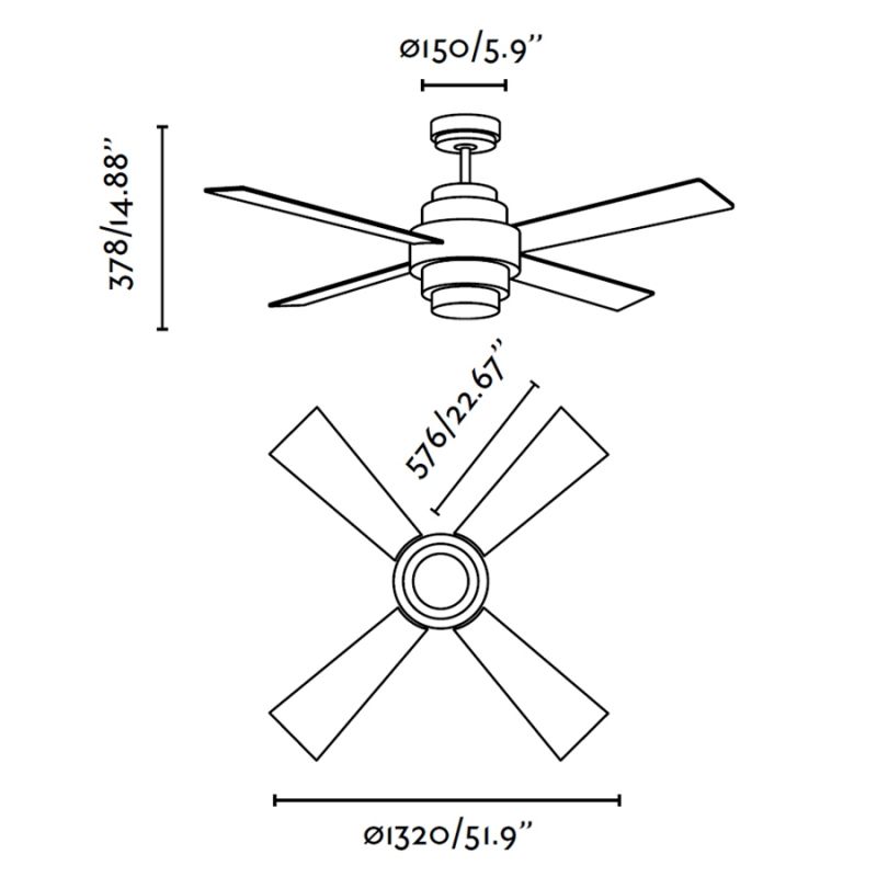 Lustra cu ventilator si telecomanda LED DISC