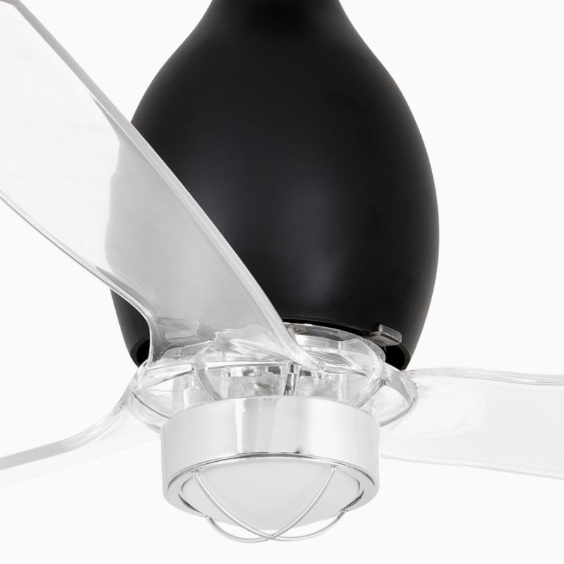 Lustra cu Ventilator si telecomanda MINI ETERFAN M negru/transparent