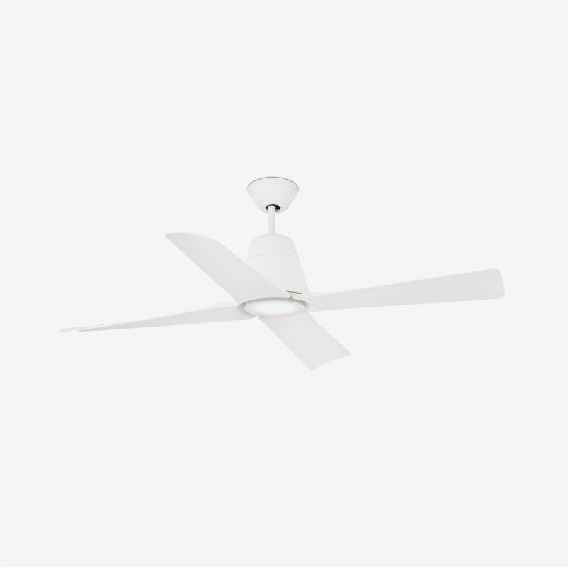 Lustra cu Ventilator si telecomanda pentru exterior TYPHOON M LED alb