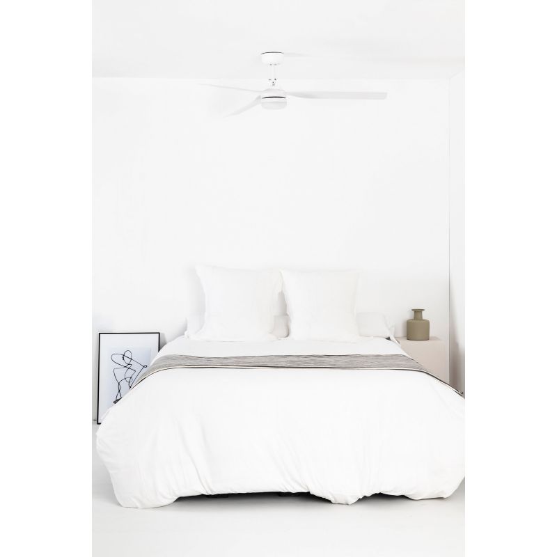 Lustra cu Ventilator si telecomanda PUNT M LED alb