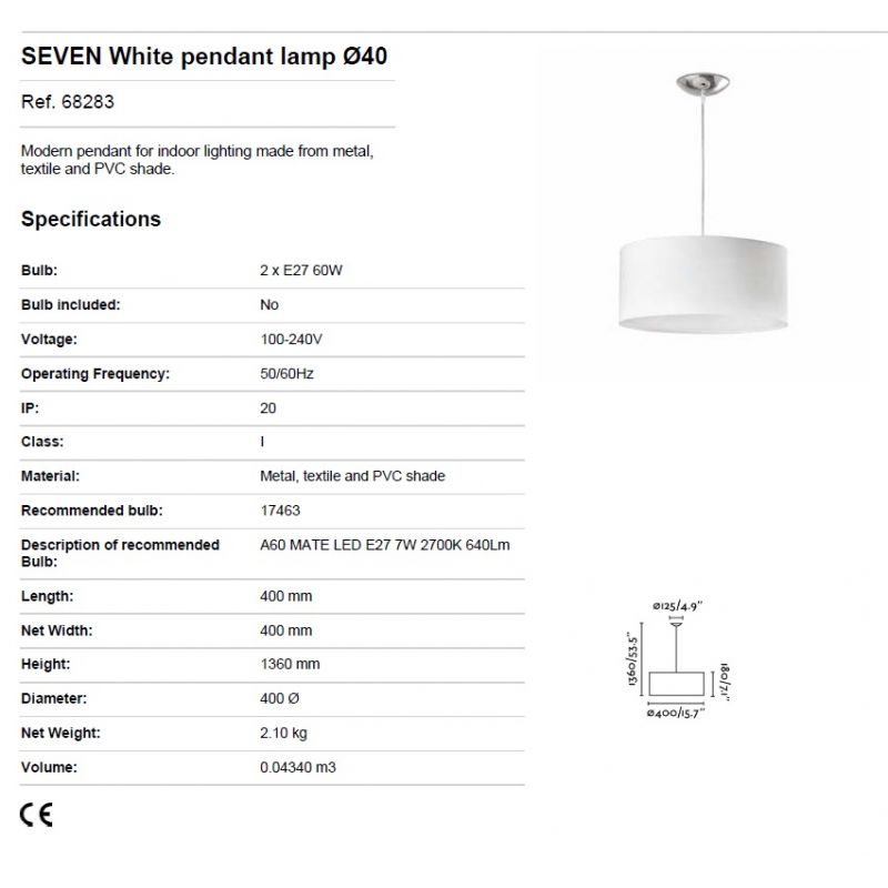 Lustra design modern Ø40 SEVEN