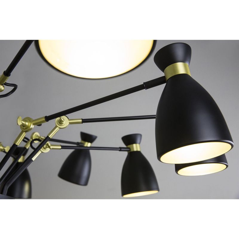 Lustra design Retro black and gold satin 12L