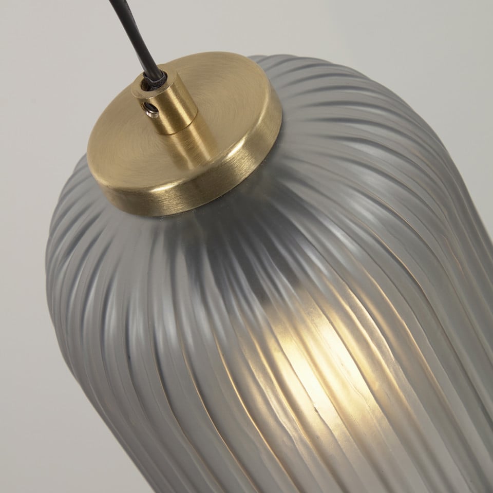 Lustra gri din metal Hestia Kave Home