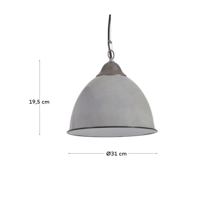 Lustra gri din metal Neus Kave Home