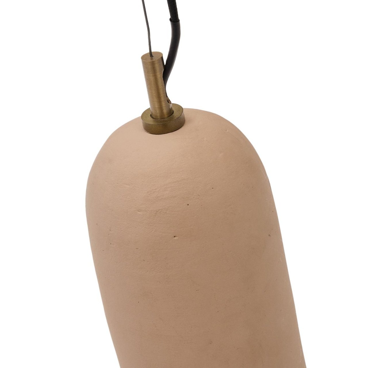 Lustra maro deschis din ceramica Madsen Kave Home