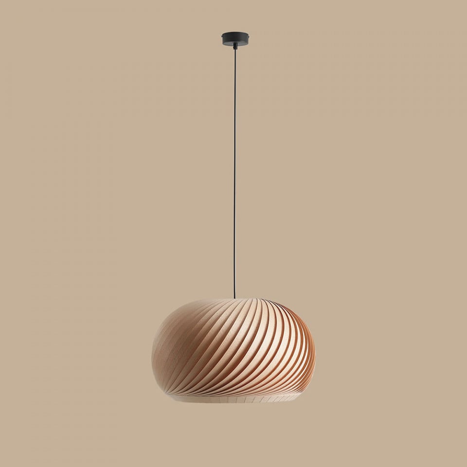 Lustra maro inchis din lemn Spiral L Aldex