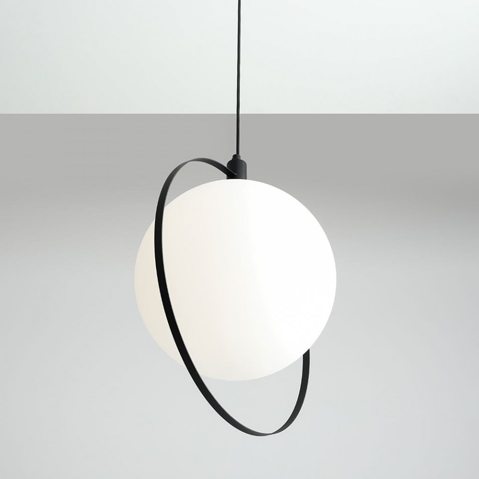 Lustra neagra/alba din metal Aura Black Aldex
