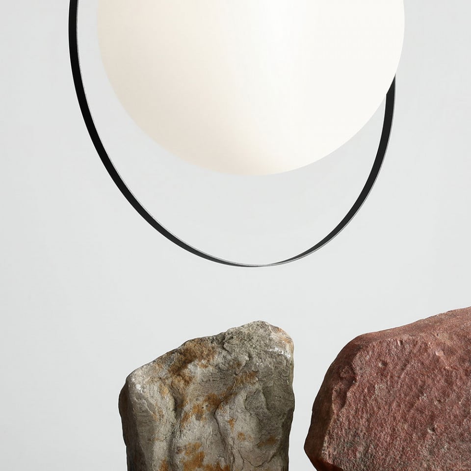 Lustra neagra/alba din metal Aura Black Aldex