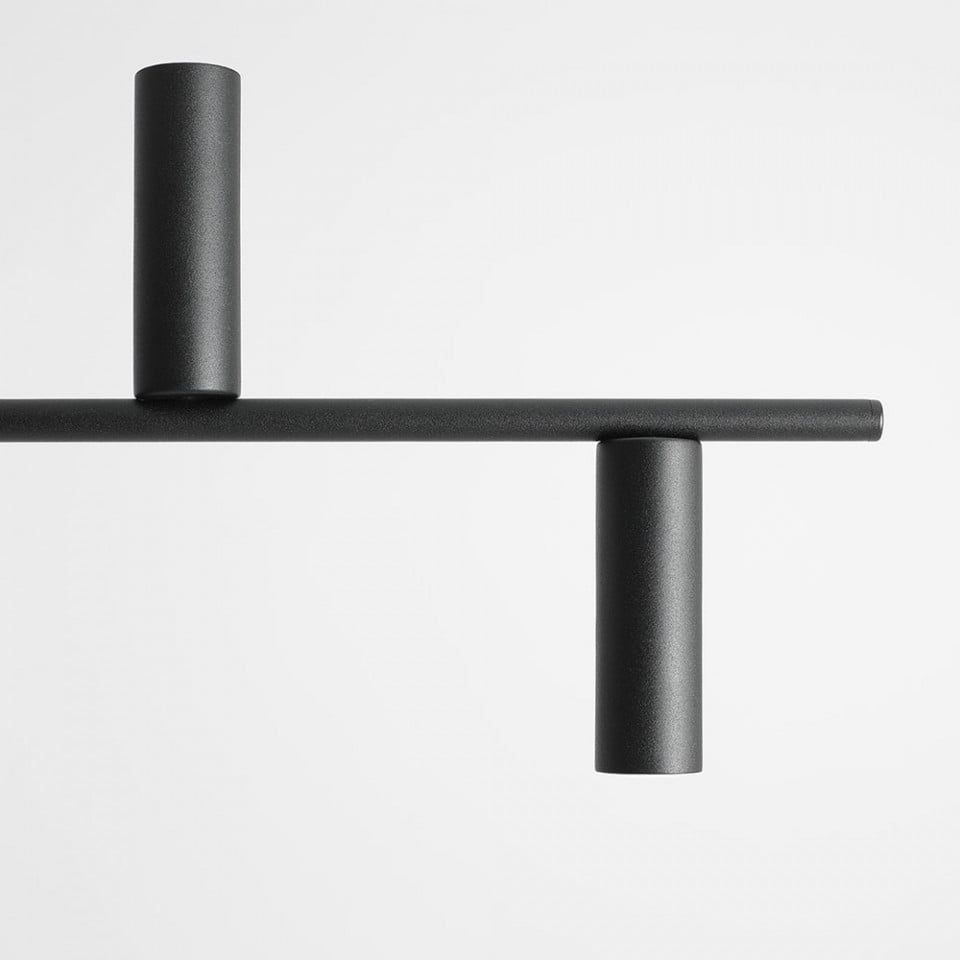 Lustra neagra din metal cu 6 becuri Trevo Aldex