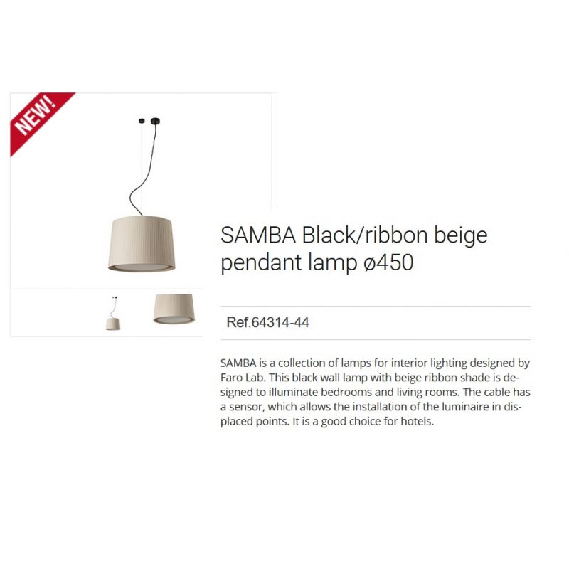 Lustra / Pendul modern design elegant SAMBA ø45cm bej
