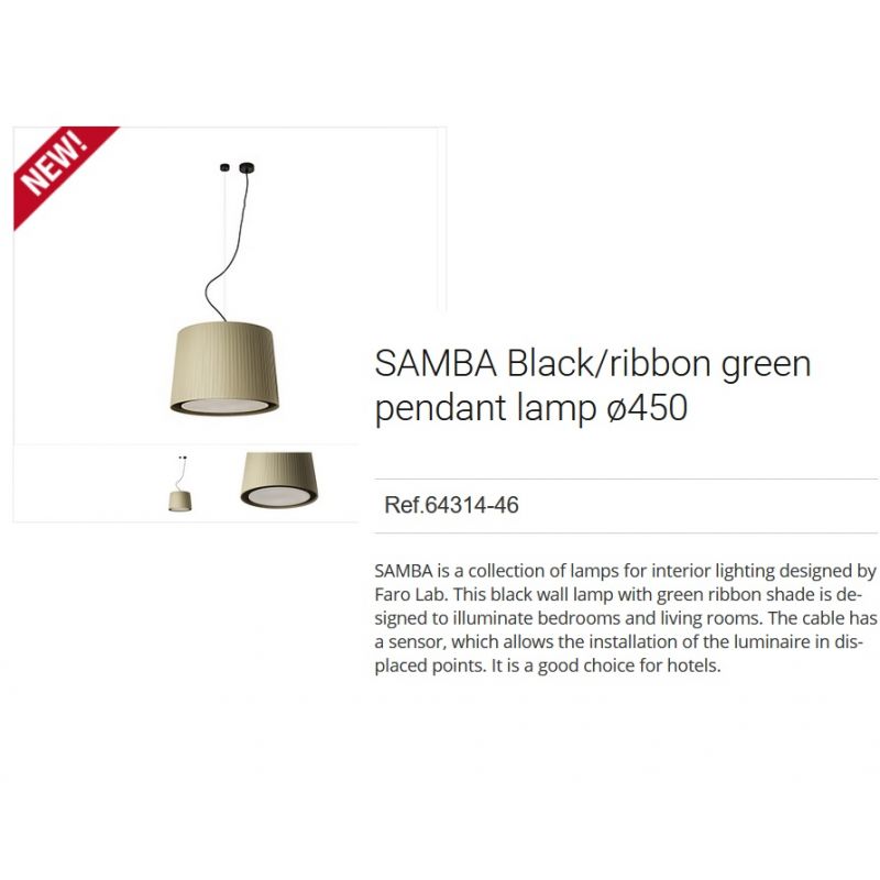 Lustra / Pendul modern design elegant SAMBA ø45cm verde