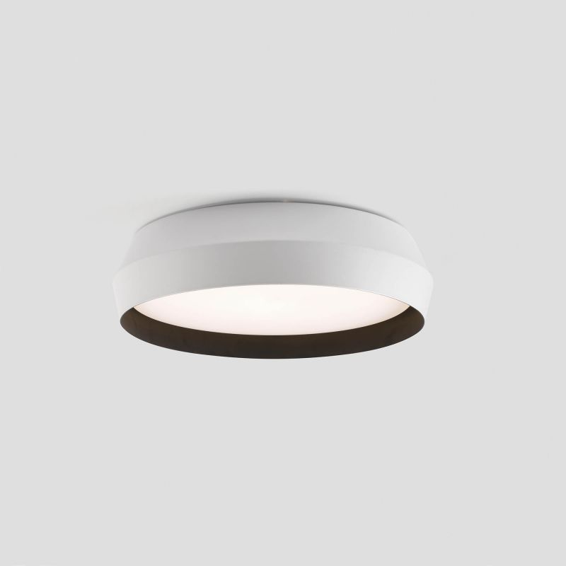 Lustra / Plafoniera LED design modern slim SHOKU Ø35cm alb/negru