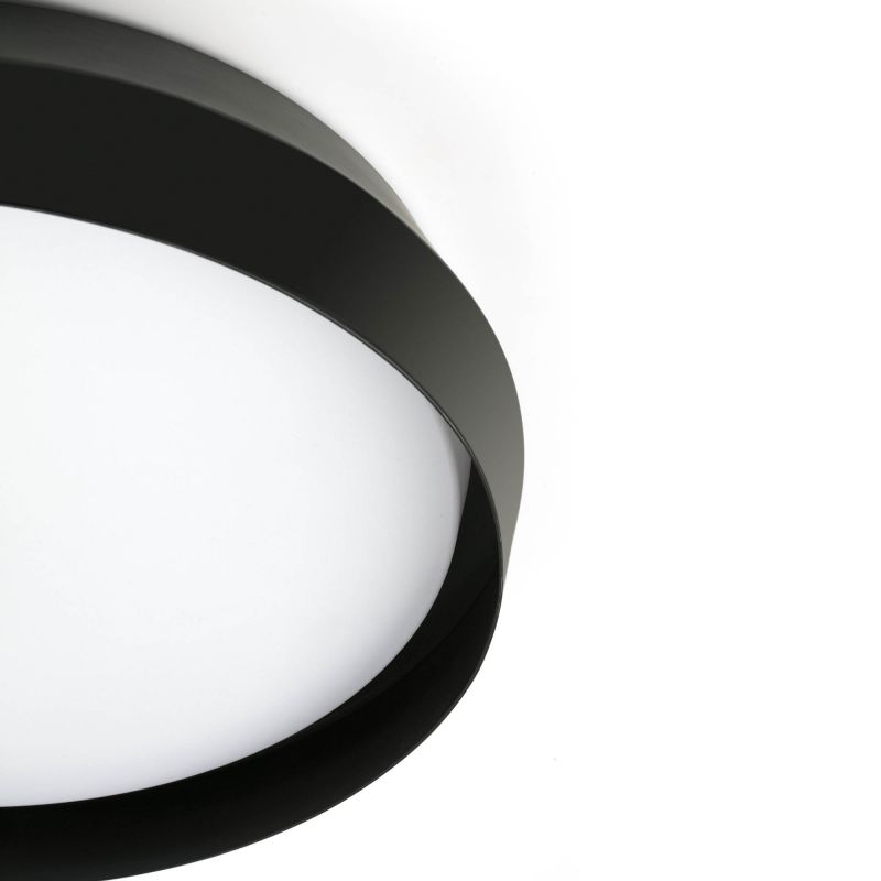 Lustra / Plafoniera LED design modern slim SHOKU Ø35cm negru