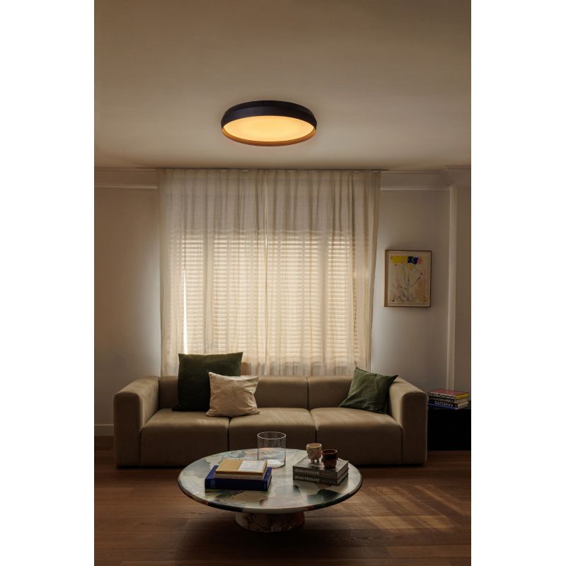 Lustra / Plafoniera LED design modern slim SHOKU Ø60cm negru