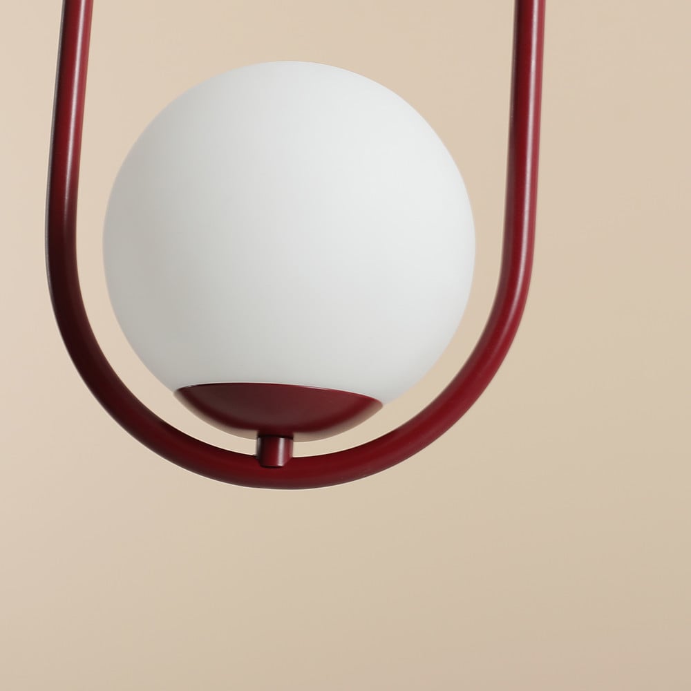 Lustra rosie din metal Riva Aldex