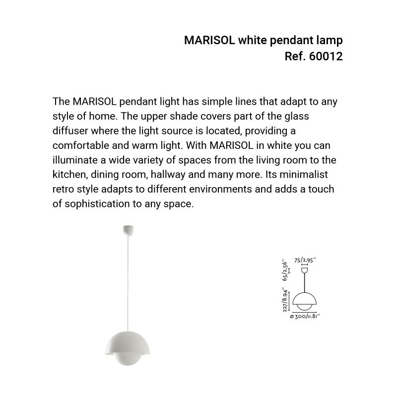 Lustra suspendata LED design modern MARISOL alb