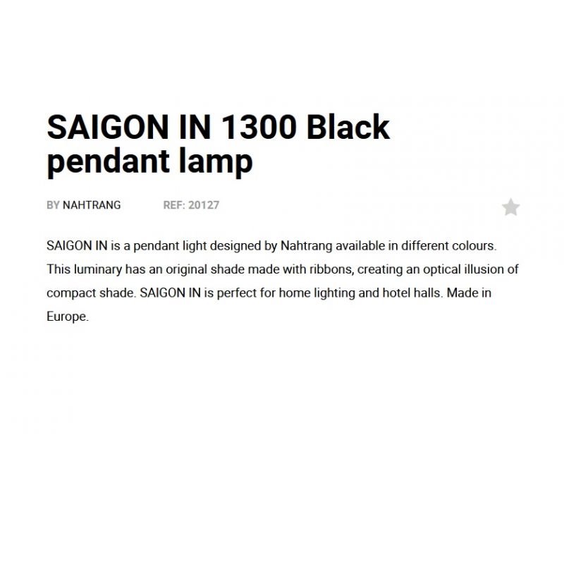 Lustra XXL suspendata design decorativ SAIGON IN ø130cm Black