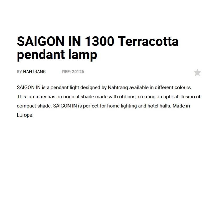 Lustra XXL suspendata design decorativ SAIGON IN ø130cm Terracotta
