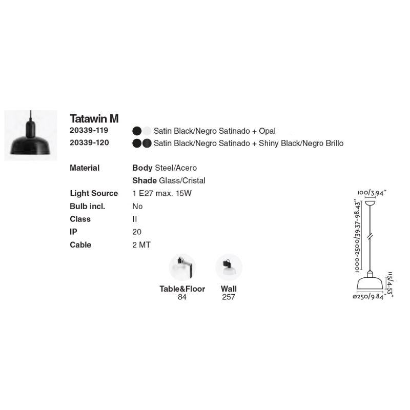 Lustra/Pendul design modern TATAWIN negru