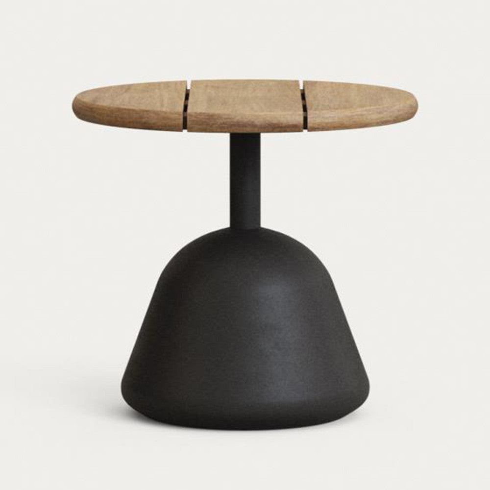 Masa cafea alba/neagra din metal 43 cm Saura Kave Home