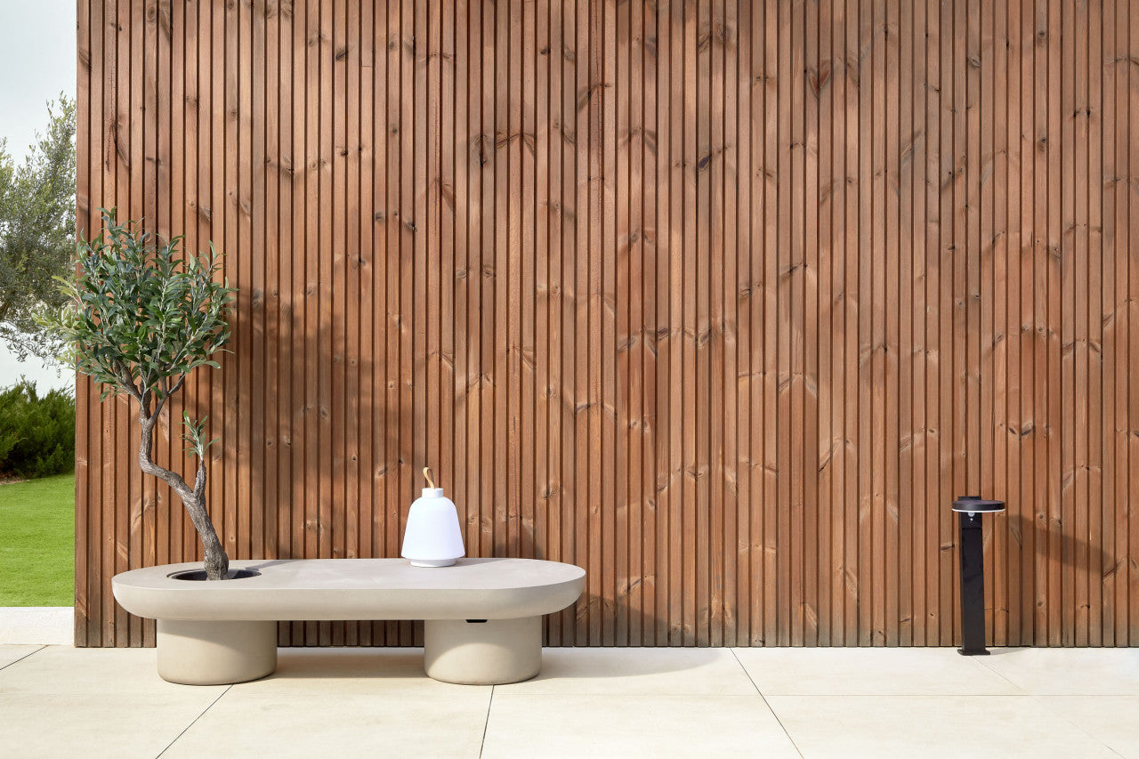 Masa de cafea exterior gri din ciment 60x140 cm Taimi Kave Home