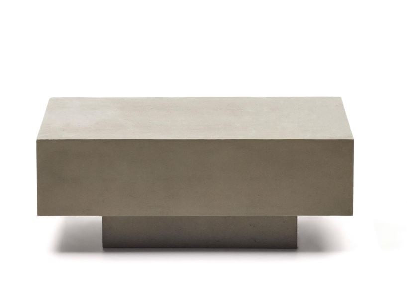 Masa de cafea exterior gri din ciment 60x80 cm Rustella Kave Home