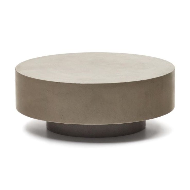 Masa de cafea exterior gri din ciment 80 cm Garbet Kave Home