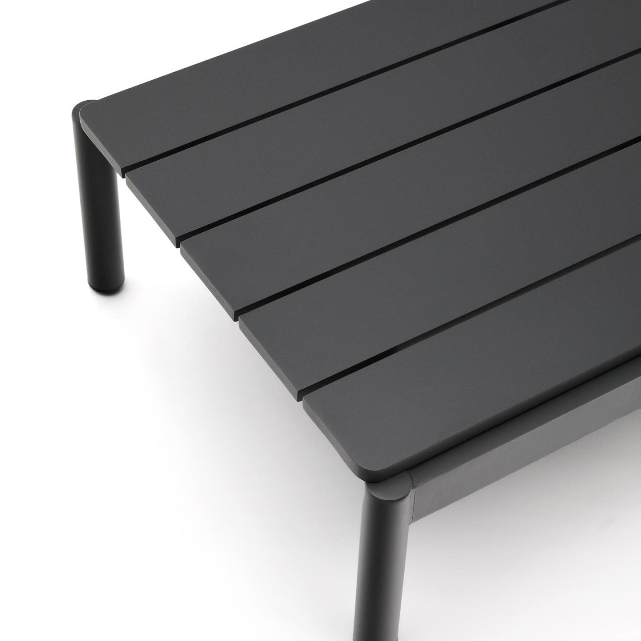 Masa de cafea exterior gri din metal 57x91 cm Sorells Kave Home