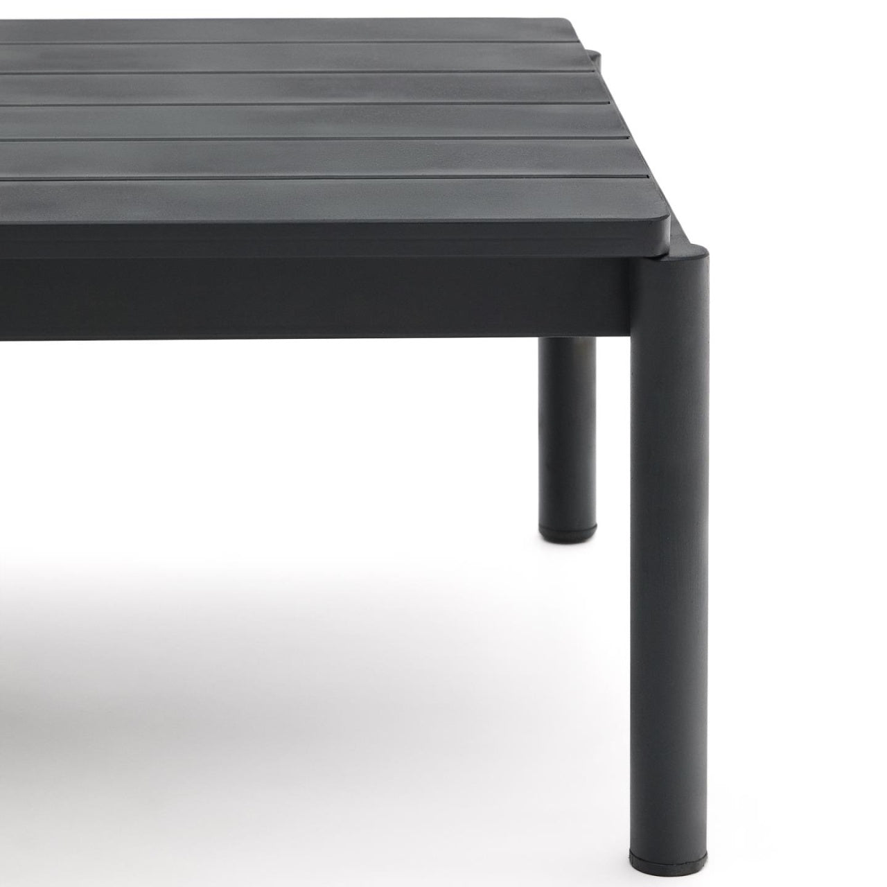 Masa de cafea exterior gri din metal 63x145 cm Sorells Kave Home